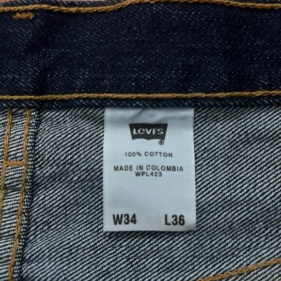 Levi's Jeans Mens 34x36 (Fits 34x32) Denim 501 Button Fly Blue VTG Y2K NEW - Picture 6 of 7